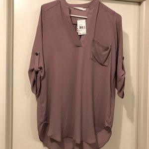 LUSH brand roll-tab blouse - crowd fave! XS.